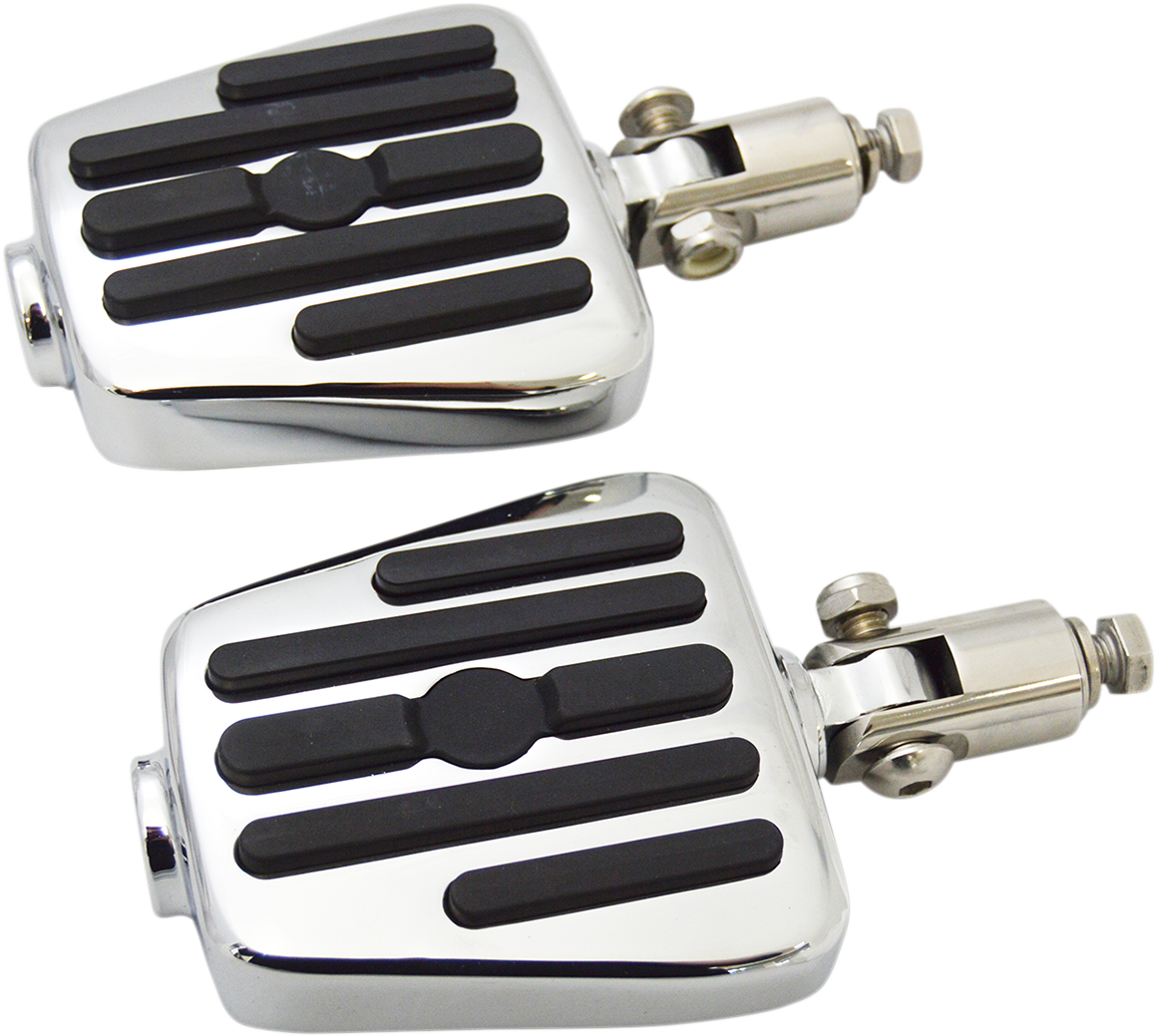RIVCO PRODUCTS Mini Floorboards - Folding Steel Clevis - Chrome MV130