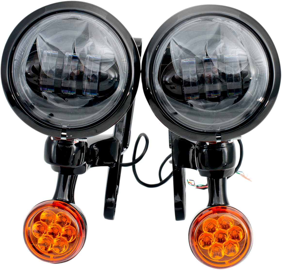 RIVCO PRODUCTS LED Turn/Run Lights - 4-1/2" - Black/Black MV195