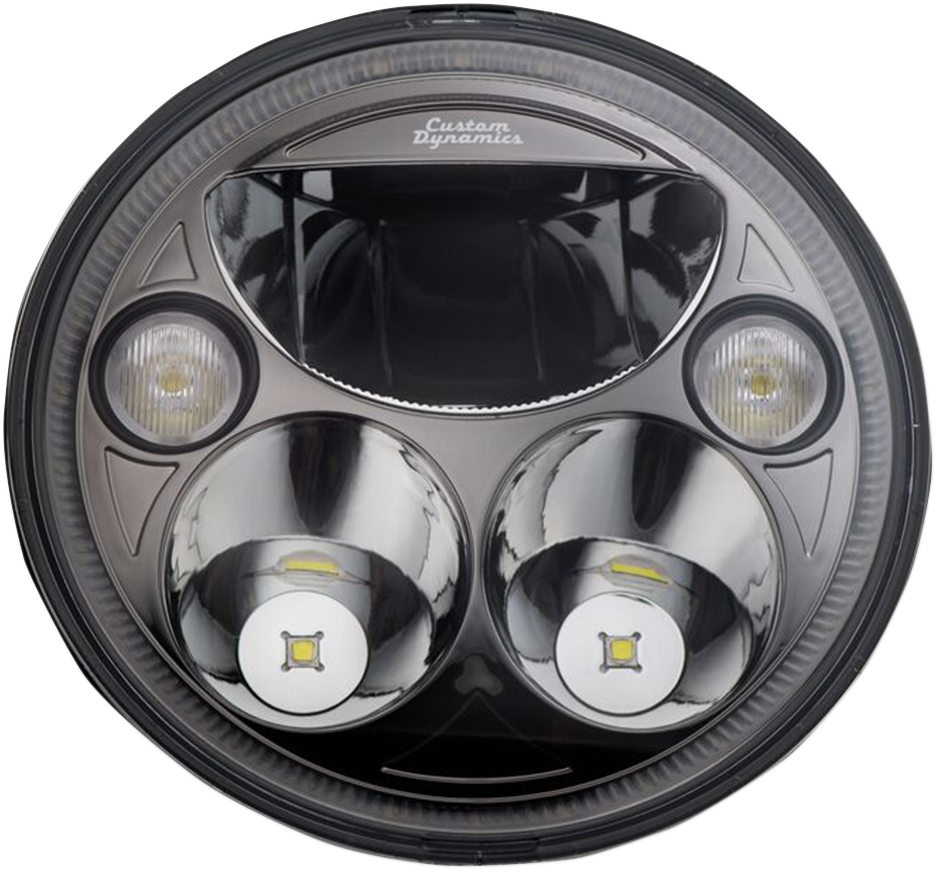 CUSTOM DYNAMICS LED Headlight - 7" - Black CDTB-7-B