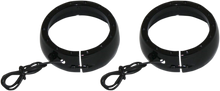 CUSTOM DYNAMICS Lighted Passing Lamp Trim Ring '96-'05 FLHT - Black CDTB-45TR-3B
