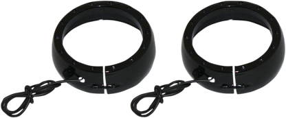 CUSTOM DYNAMICS Lighted Passing Lamp Trim Ring '96-'05 FLHT - Black CDTB-45TR-3B