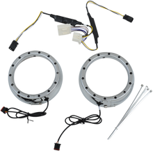 CUSTOM DYNAMICS Lighted Passing Lamp Trim Ring '96-'05 FLHT - Chrome CDTB-45TR-3C