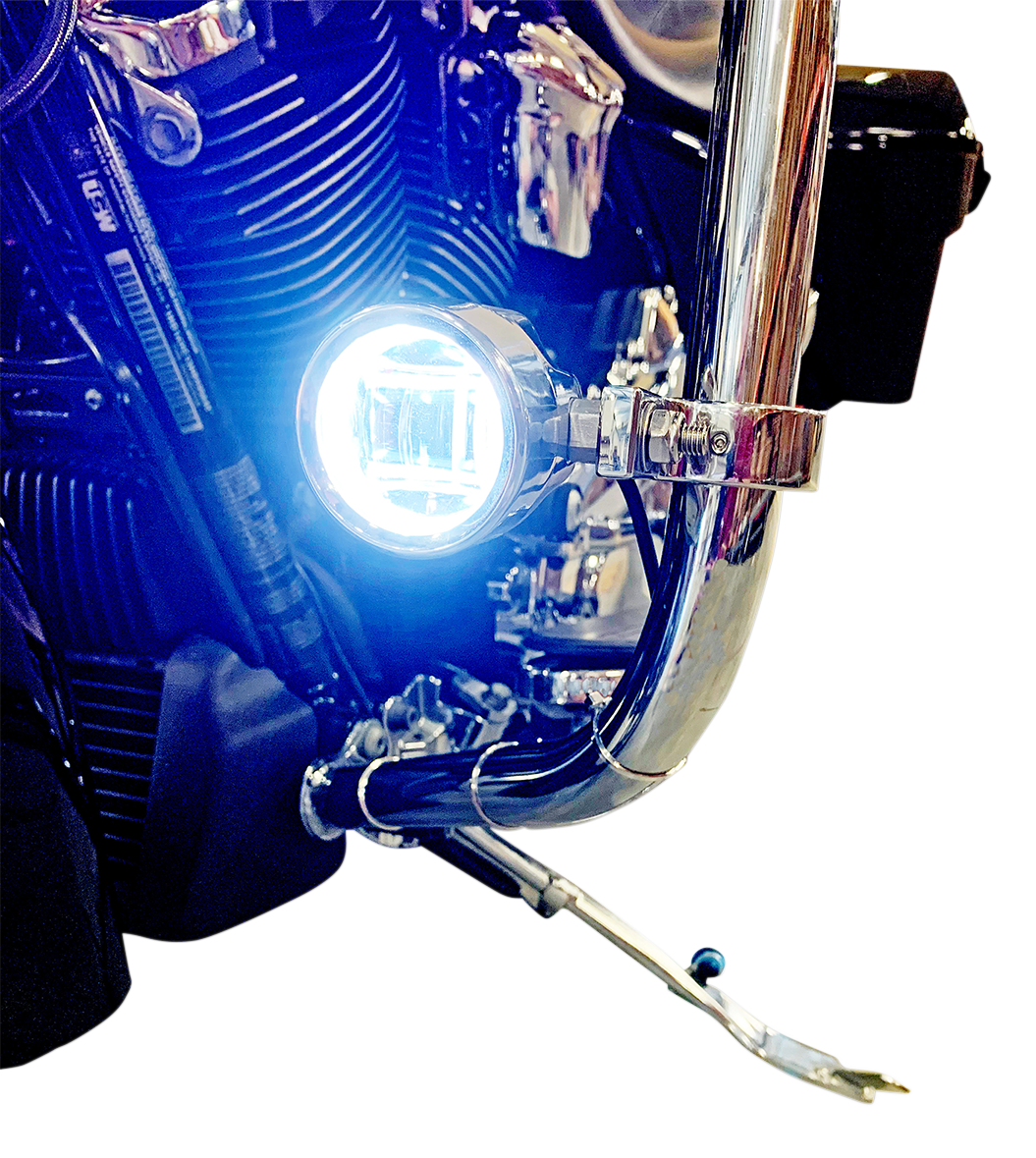 CUSTOM DYNAMICS Fog Light - Chrome - Clear Lens PB-FOG-TKE-C