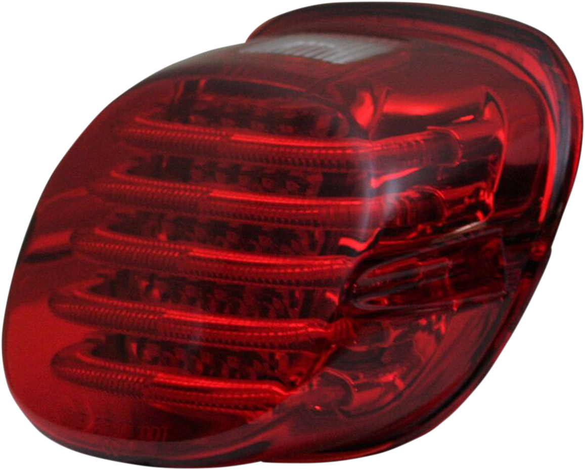 CUSTOM DYNAMICS Taillight - with Top License Plate Illumination Window - Red PB-TL-LPW-R