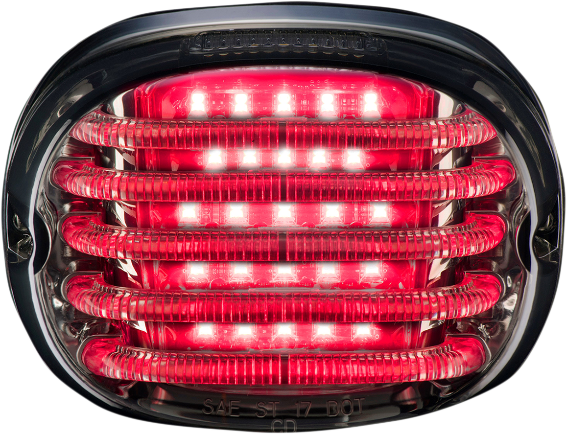 CUSTOM DYNAMICS Taillight - with Top License Plate Illumination Window - Smoke PB-TL-LPW-S
