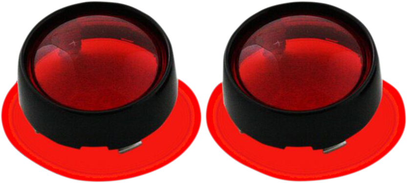 CUSTOM DYNAMICS Bullet Signal Lenses - Black/Red PB-B-BEZ-BR