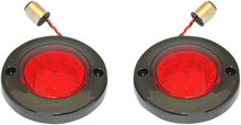 CUSTOM DYNAMICS LED Flat Turn Signals - 1156 - Black - Red Lens PB-FB-R-1156BR