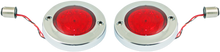 CUSTOM DYNAMICS LED Flat Turn Signals - 1156 - Chrome - Red Lens PB-FB-R-1156CR