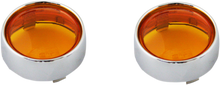CUSTOM DYNAMICS Bullet Signal Lenses - Chrome/Amber PB-B-BEZ-CA