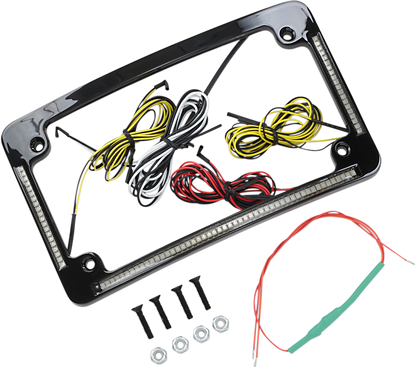 CUSTOM DYNAMICS License Plate Frame - Radius - Black TF05-B