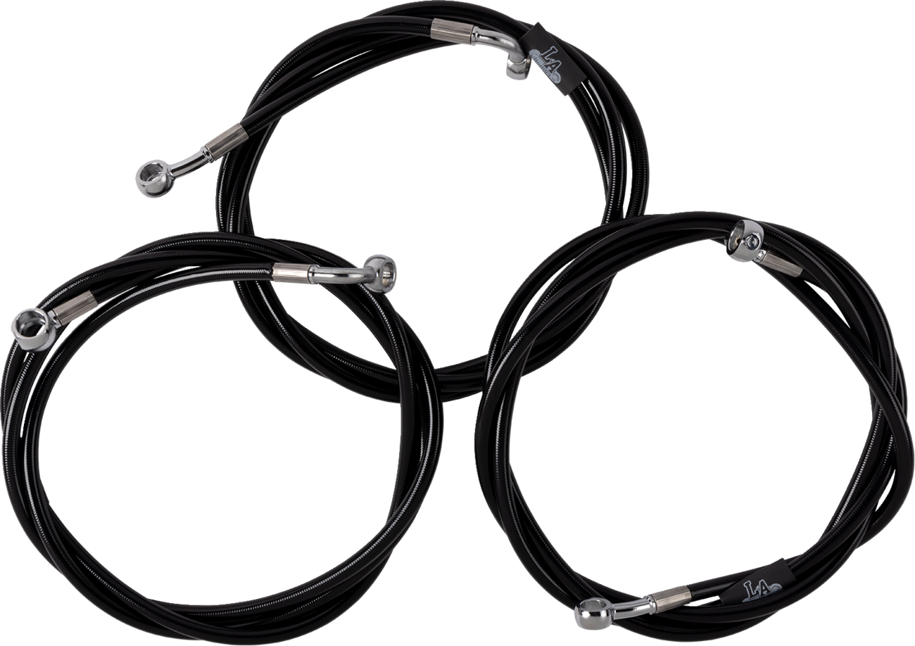 LA CHOPPERS Brake Line - Black LA-8059B13B