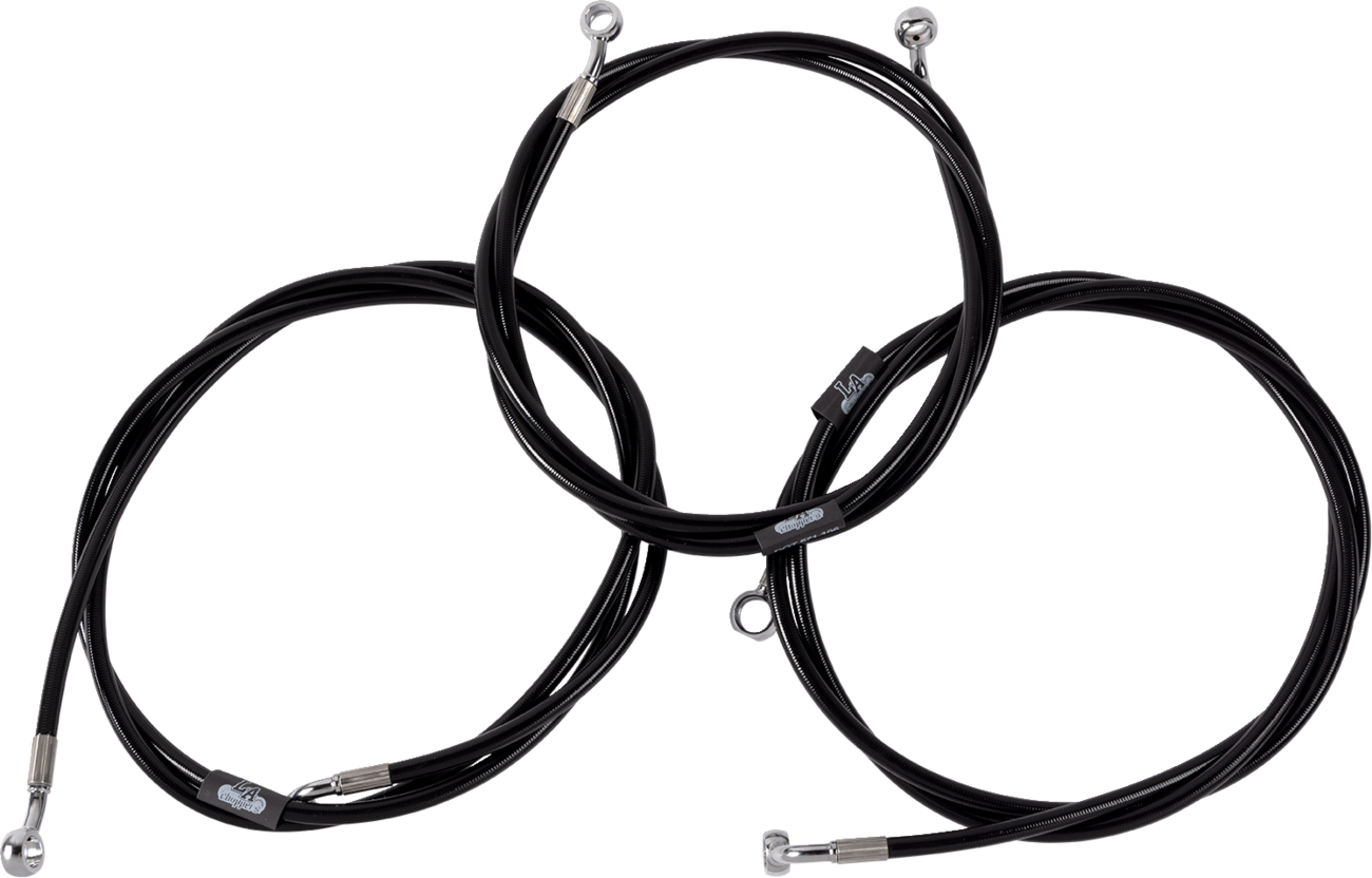 LA CHOPPERS Brake Line - Black LA-8059B19B