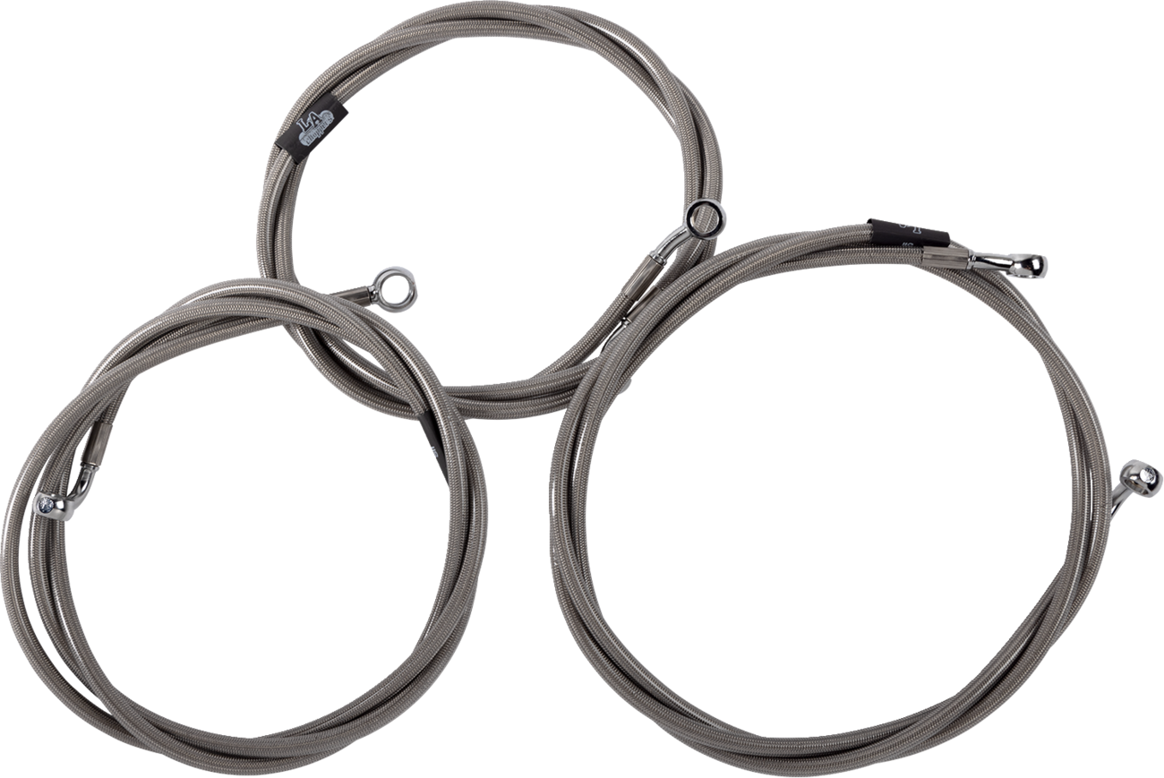 LA CHOPPERS Brake Line - Chrome LA-8059B19