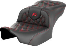 SADDLEMEN Roadsofa™ Seat - without Backrest - Red Lattice Stitch - FLTR/FLHX '23-'24 823-07-18204