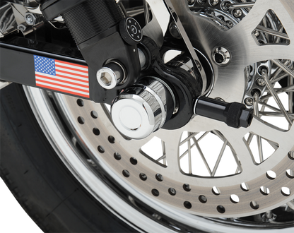 DRAG SPECIALTIES Axle Caps - Rear - Chrome - Pair 0214-0832