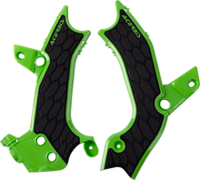 ACERBIS X-Grip Frame Guards - Green/Black - KX 250/X/450 2983671089