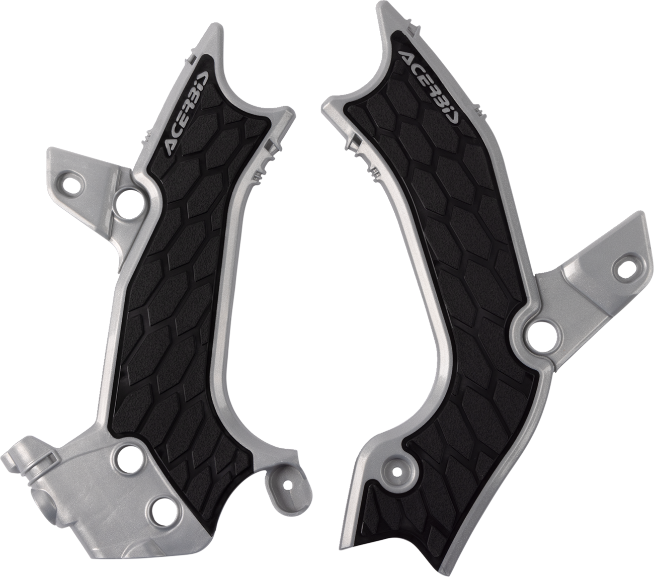 ACERBIS X-Grip Frame Guards - Silver/Black - KX 250/X/450 2983671015