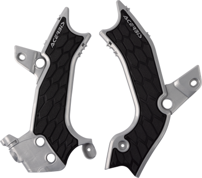 ACERBIS X-Grip Frame Guards - Silver/Black - KX 250/X/450 2983671015