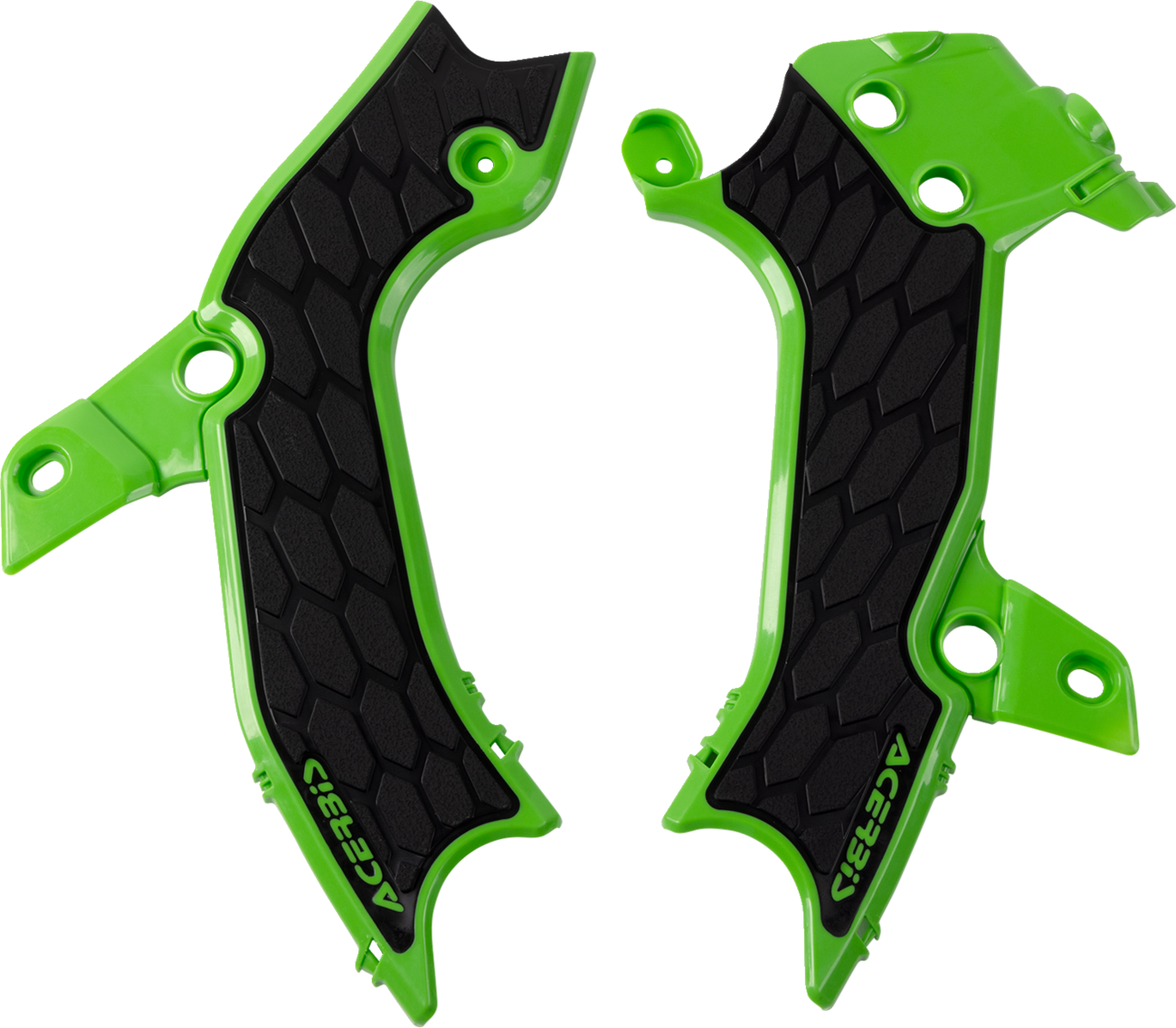 ACERBIS X-Grip Frame Guards - Green/Black - KX 250/X/450 2983671089