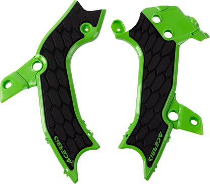 ACERBIS X-Grip Frame Guards - Green/Black - KX 250/X/450 2983671089