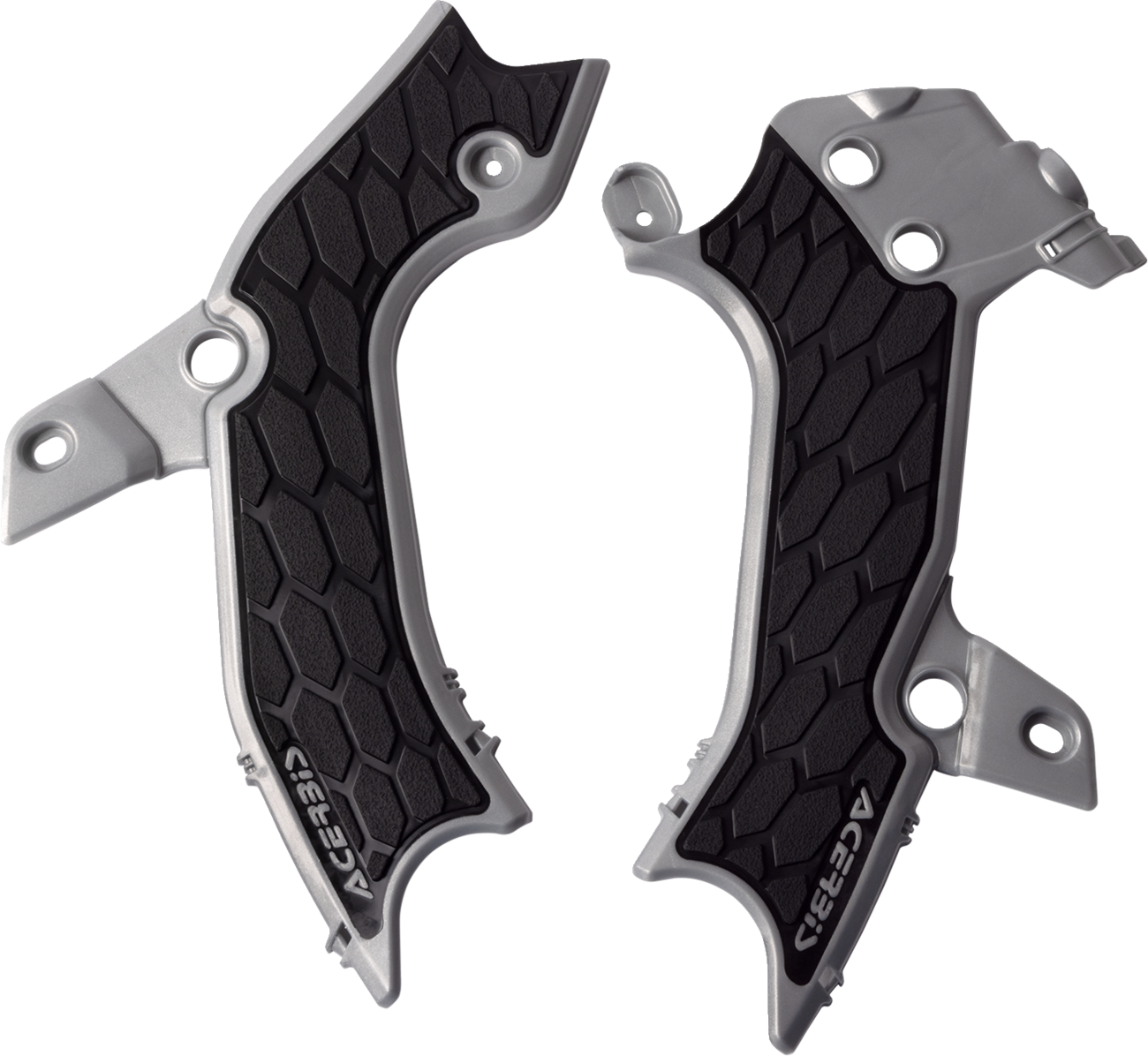 ACERBIS X-Grip Frame Guards - Silver/Black - KX 250/X/450 2983671015