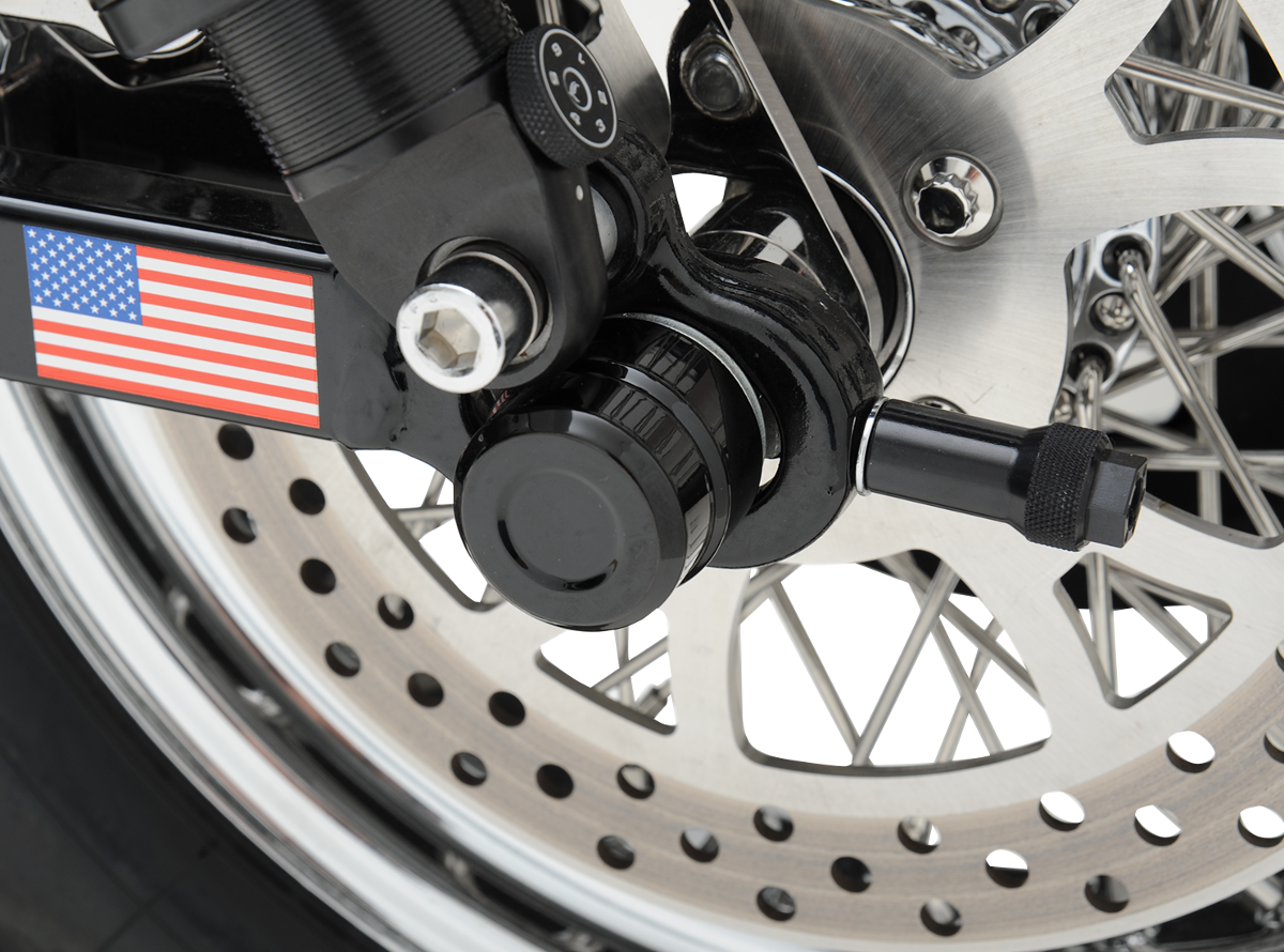 DRAG SPECIALTIES Axle Caps - Rear - Black - Pair 0214-0833