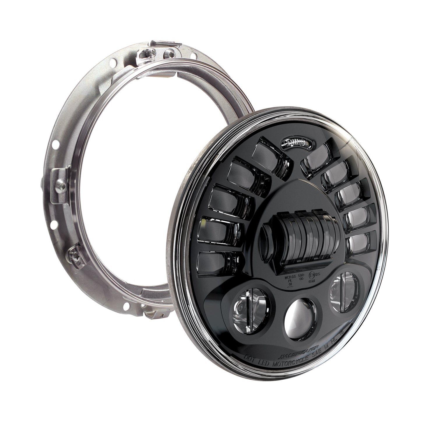 8790a2 Adaptive Headlt 7" Blk Bezel W/Mount Ring