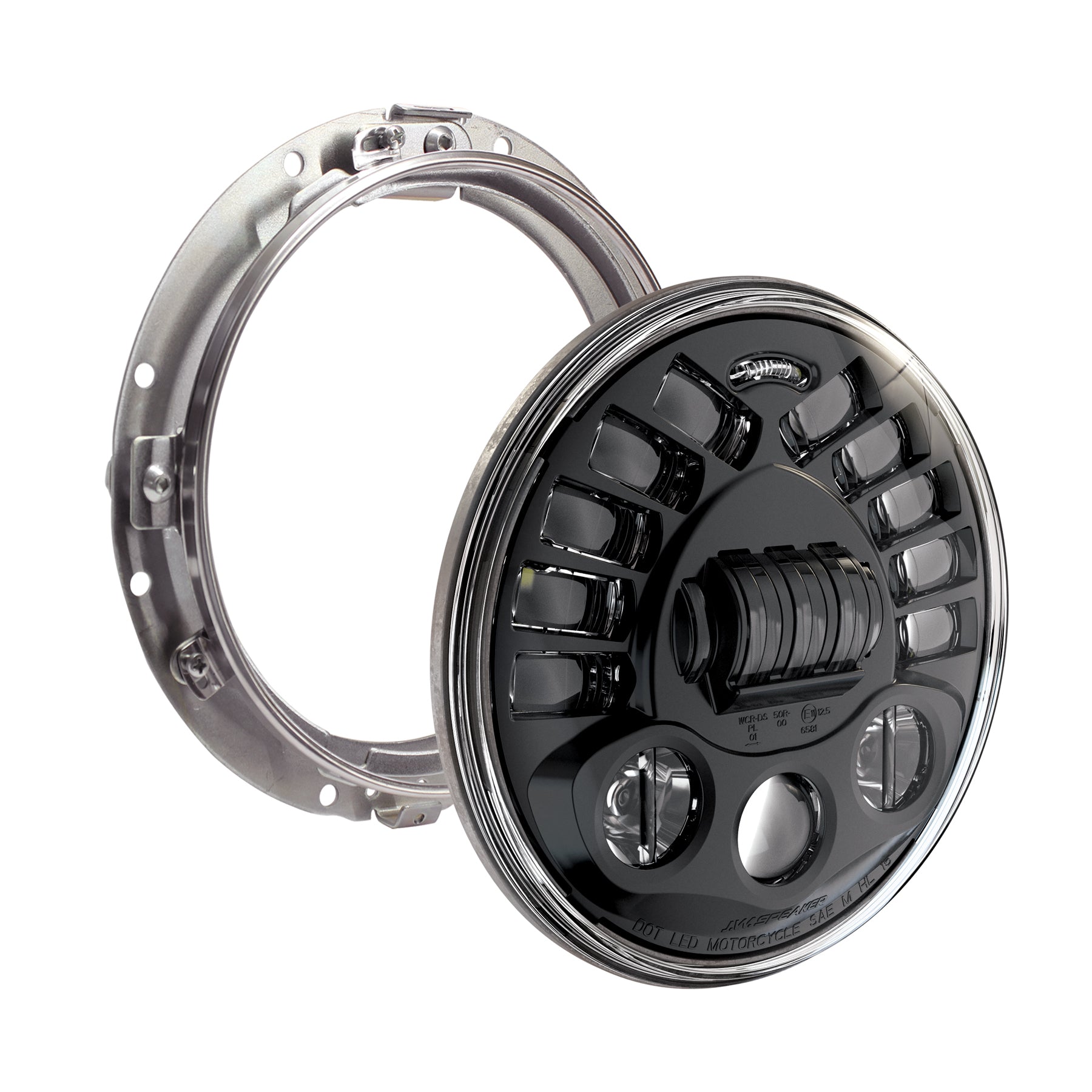 8790a2 Adaptive Headlt 7" Blk Bezel W/Mount Ring
