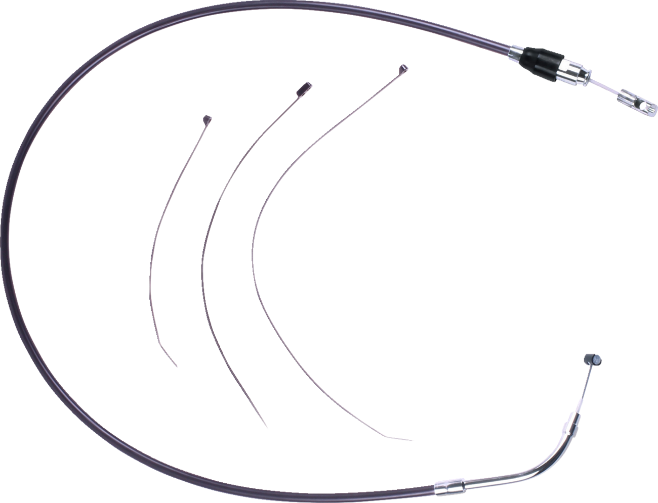 DRAG SPECIALTIES Quick Connect Clutch Cable - Upper - 39-1/4" - Black/Chrome 4323900HE