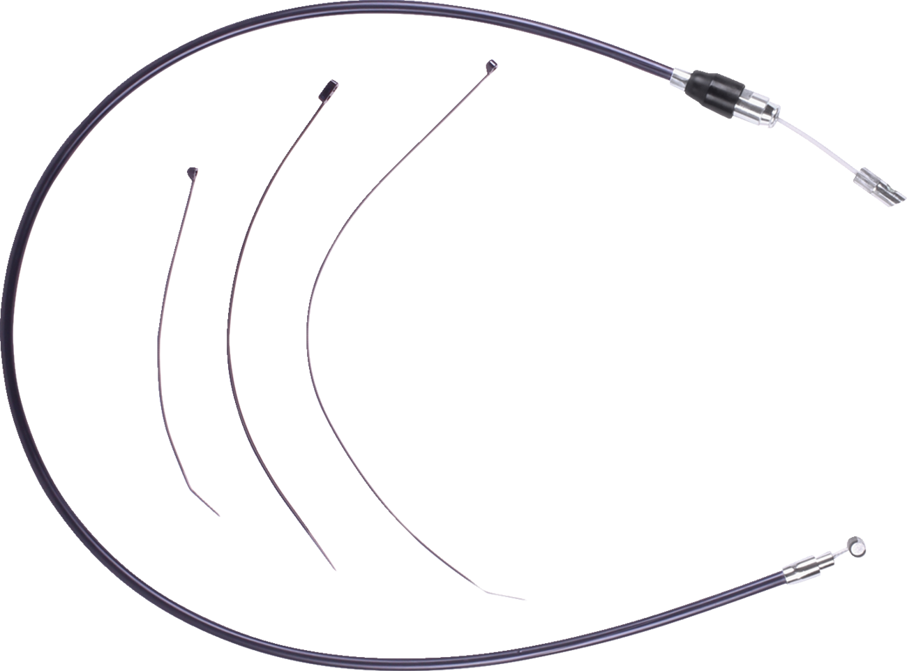 DRAG SPECIALTIES Quick Connect Clutch Cable - Upper - 43" - Black/Chrome 4323800HE