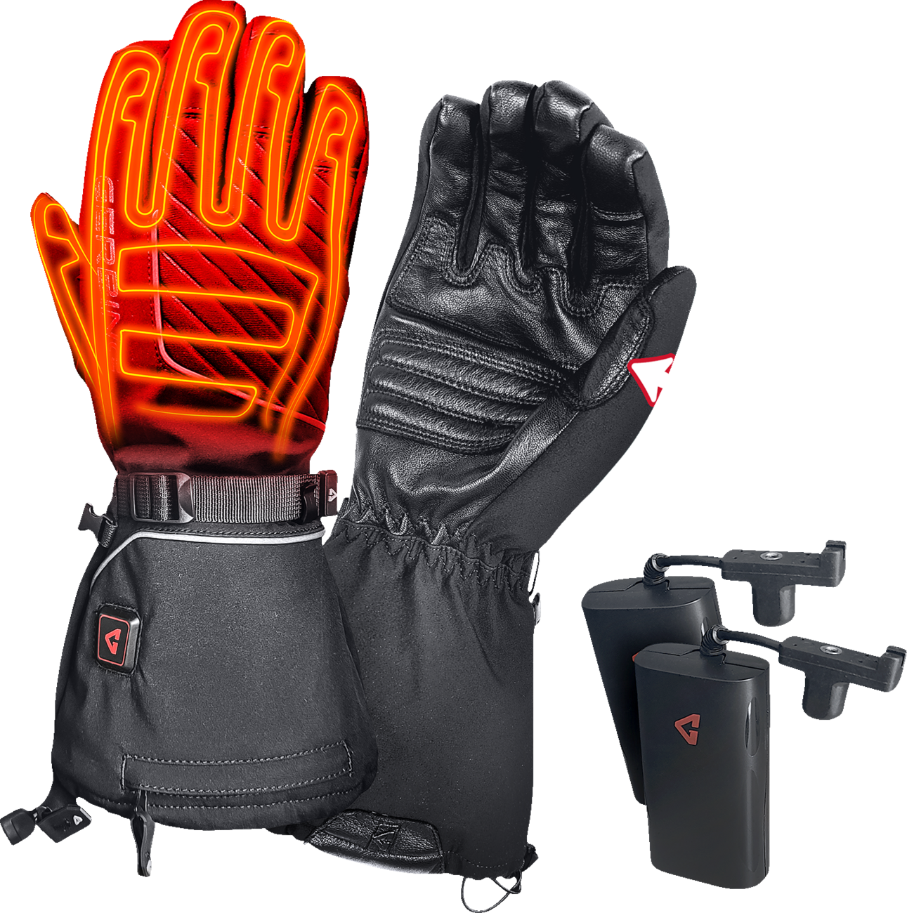 GERBING HEATED CLOTHING 7 V Atlas Ultra-Flex Battery Heated Gloves - Black - Medium GER-AFGV-7V-M-M