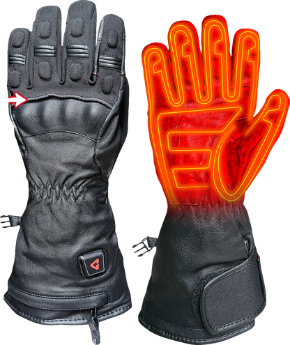 GERBING HEATED CLOTHING 7 V Hard Knuckle Battery Heated Gloves - Black - Large GER-GVHK-7V-B-L
