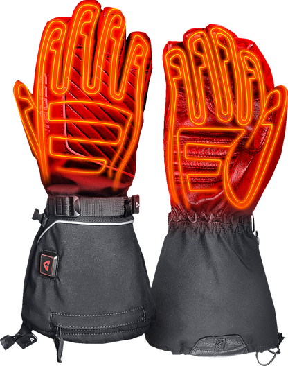 GERBING HEATED CLOTHING 7 V Atlas Ultra-Flex Battery Heated Gloves - Black - Medium GER-AFGV-7V-M-M