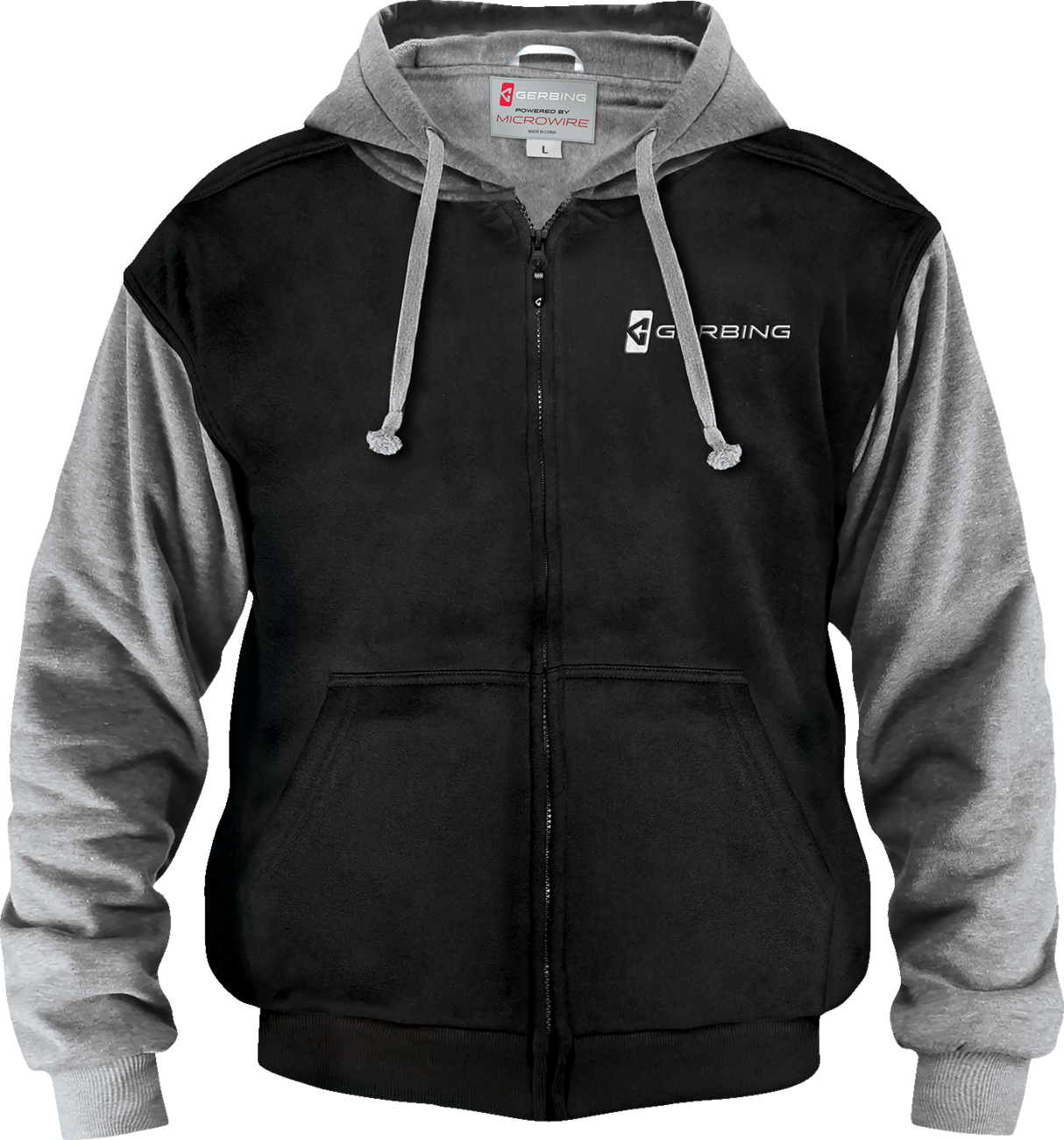 GERBING HEATED CLOTHING 7 V Battery Heated Hoodie - Black - Large GER-HDY-7V-UNI-BLK-L