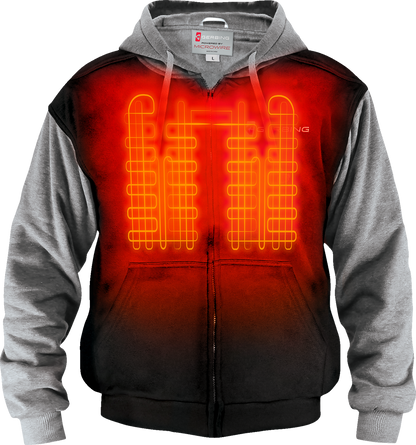 GERBING HEATED CLOTHING 7 V Battery Heated Hoodie - Black - Small GER-HDY-7V-UNI-BLK-S