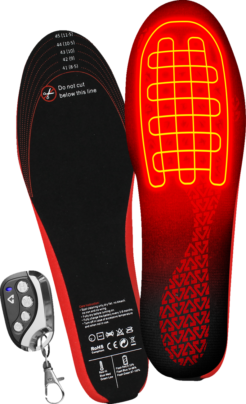 GERBING HEATED CLOTHING 3V Rechargeable Heated Insoles with Remote - Small/Medium GER-INS-3V-S-M