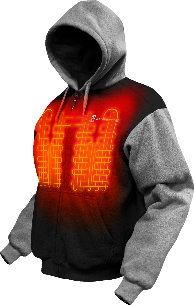 GERBING HEATED CLOTHING 7 V Battery Heated Hoodie - Black - XL GERHDY7VUNIBLKXL