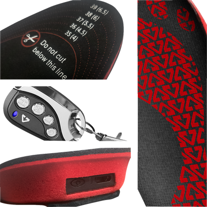 GERBING HEATED CLOTHING 3V Rechargeable Heated Insoles with Remote - Small/Medium GER-INS-3V-S-M