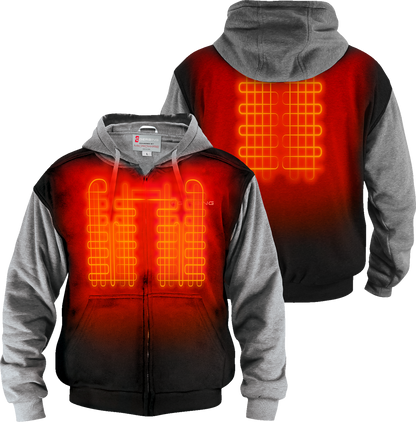 GERBING HEATED CLOTHING 7 V Battery Heated Hoodie - Black - Medium GER-HDY-7V-UNI-BLK-M