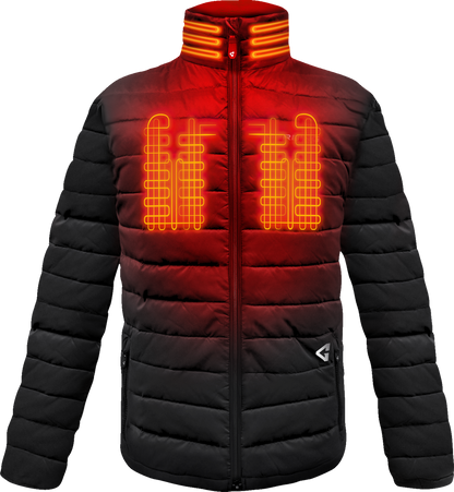 GERBING HEATED CLOTHING 7V Khione Insulated Heated Puffer Jacket 2.0 - Black - Small GER-KPJKT-7V-M-B-S