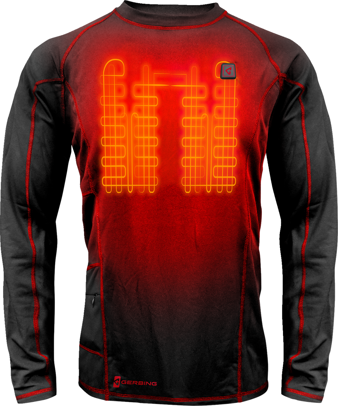 GERBING HEATED CLOTHING 7V Heated Base Layer Shirt - Small GER-BLS-7V-M-BLK-S