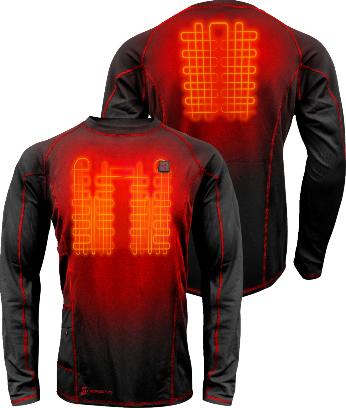 GERBING HEATED CLOTHING 7V Heated Base Layer Shirt - Large GER-BLS-7V-M-BLK-L