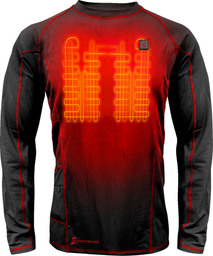 GERBING HEATED CLOTHING 7V Heated Base Layer Shirt - Medium GER-BLS-7V-M-BLK-M
