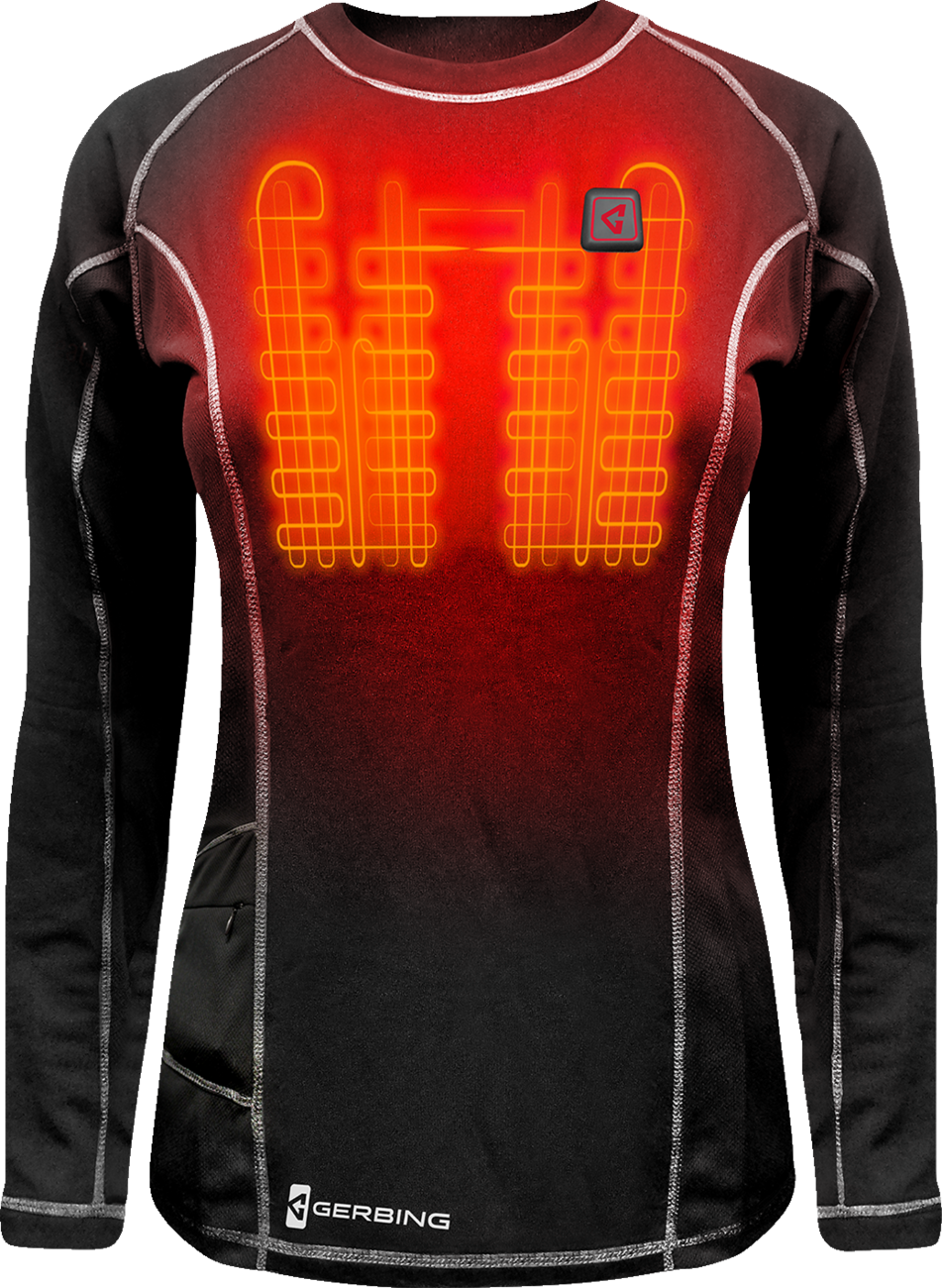 GERBING HEATED CLOTHING Women's 7V Heated Base Layer Shirt - 2XL GER-BLS-7V-W-BLK-XXL