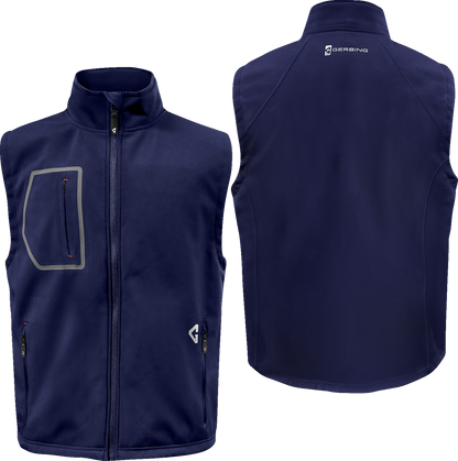 GERBING HEATED CLOTHING 7V Torrid Softshell Heated Vest 2.0 - Navy - Large GER-TVST-7V-M-N-L