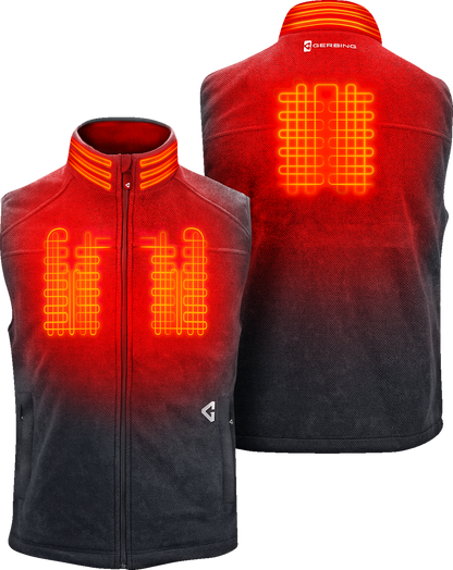 GERBING HEATED CLOTHING 7V Thermite Fleece Heated Vest 2.0 - Gray - Small GER-TFVST-7V-M-G-S