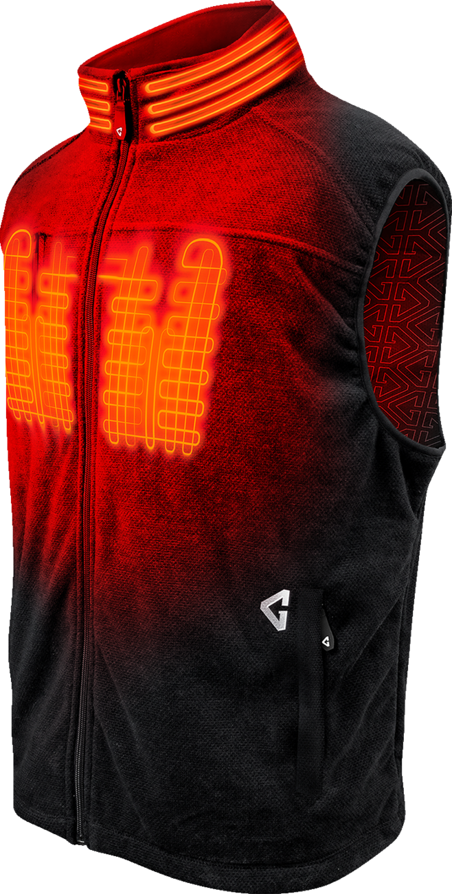 GERBING HEATED CLOTHING 7V Thermite Fleece Heated Vest 2.0 - Black - Large GER-TFVST-7V-M-B-L
