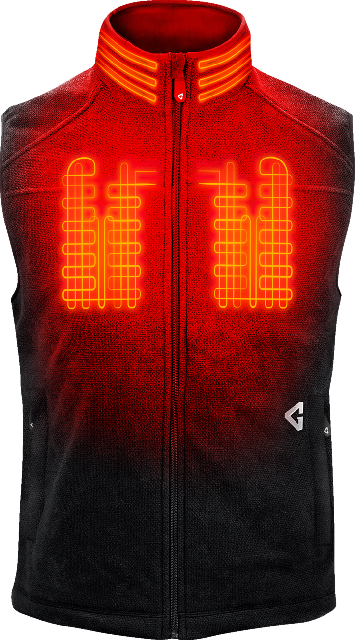 GERBING HEATED CLOTHING 7V Thermite Fleece Heated Vest 2.0 - Black - Large GER-TFVST-7V-M-B-L