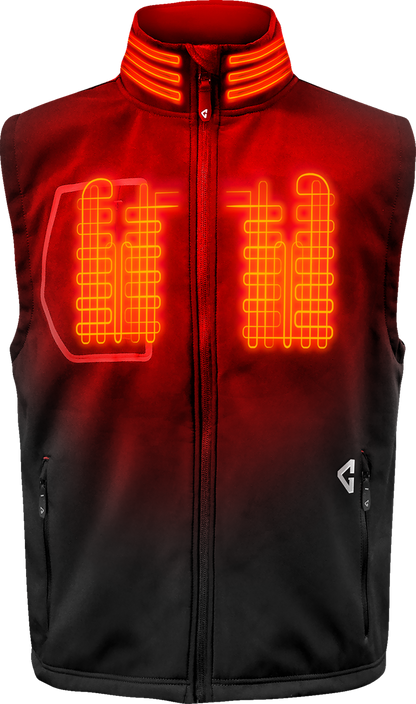GERBING HEATED CLOTHING 7V Torrid Softshell Heated Vest 2.0 - Black - Medium GER-TVST-7V-M-B-M