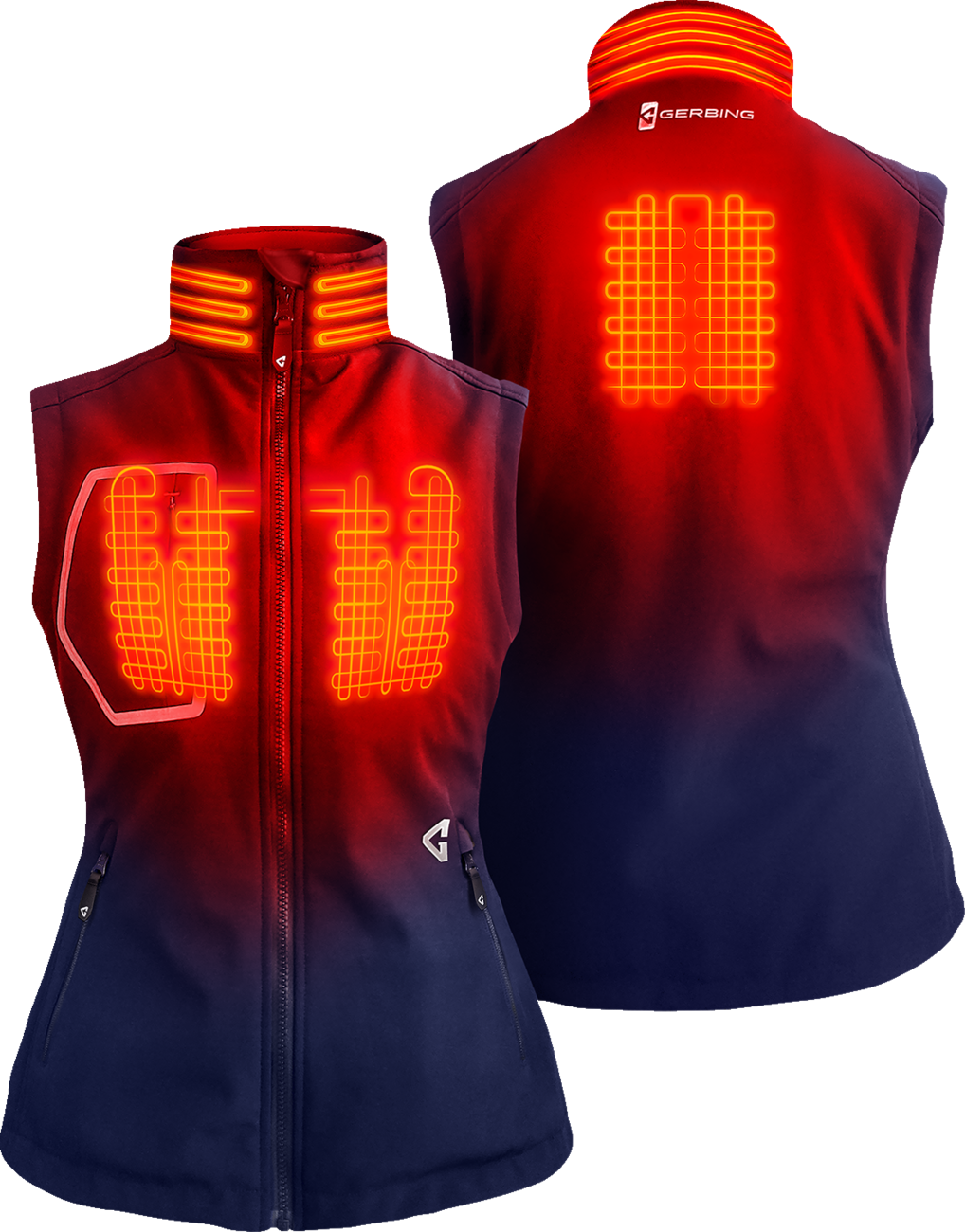 GERBING HEATED CLOTHING Women's 7V Torrid Softshell Heated Vest 2.0 - Navy - Large GER-TVST-7V-W-N-L